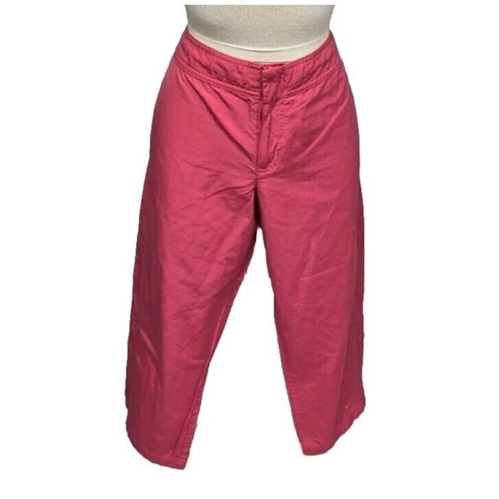 Nike Women Large Capri Pants Athletic Hiking Golf 12-14 Pink Sport Athleisure